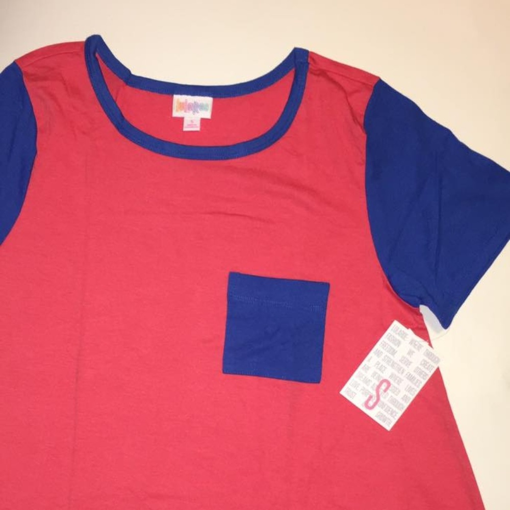 Lularoe S Carly red and blue